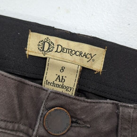 Democracy "AB"technology Jeans Womens 8 Brown Skinny Leg Midrise - Picture 4 of 8